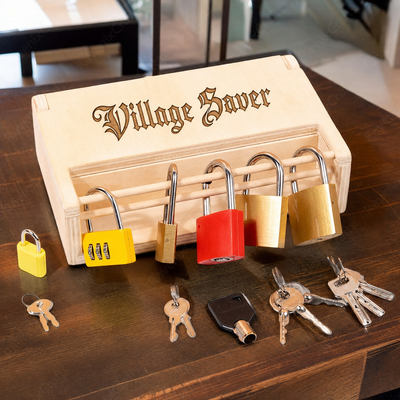 the village saver® Personalised Wooden Lock Box Toy