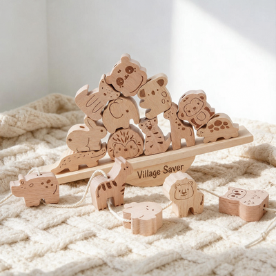 Village Saver® Personalised Wooden Animal Stack Toy